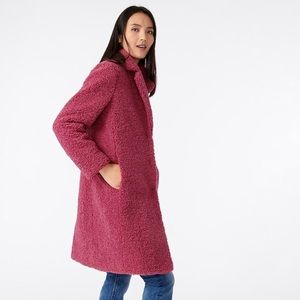 J Crew Pink Teddy Bear Coat